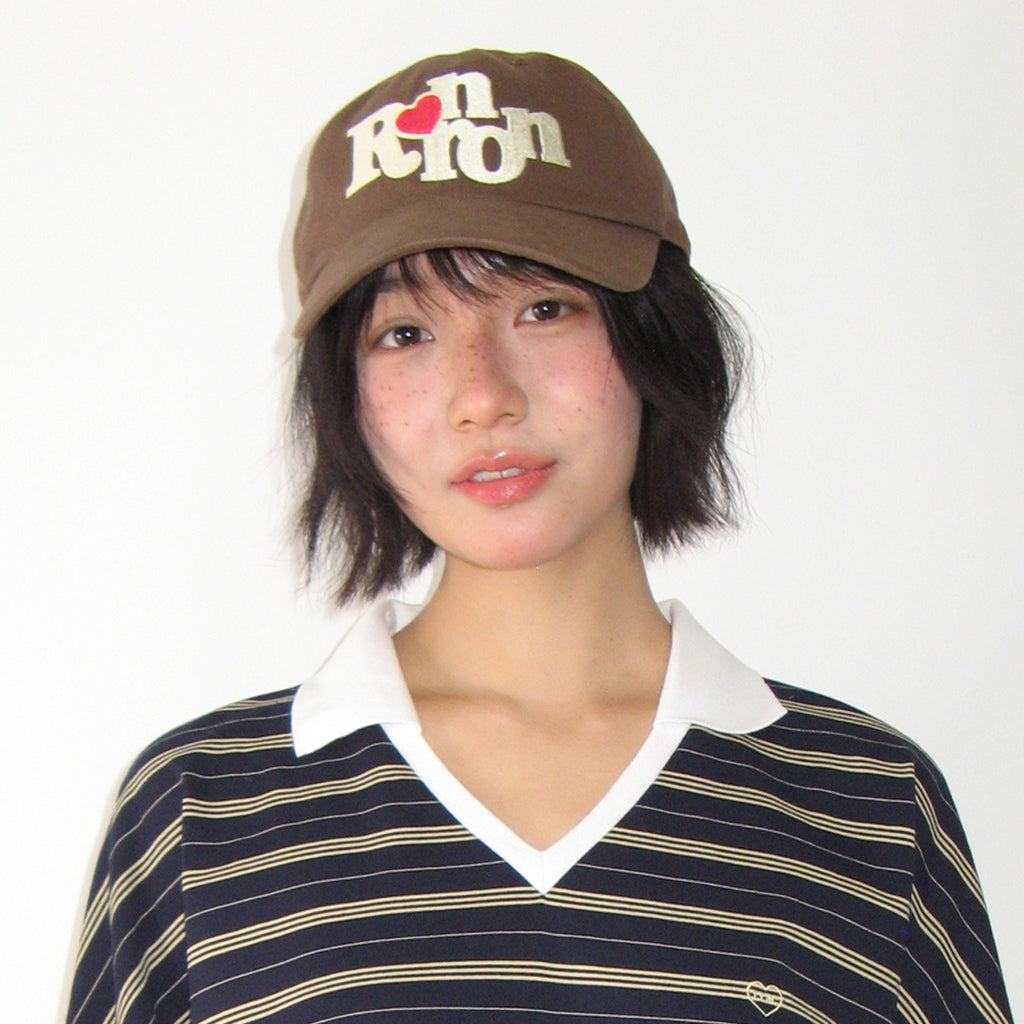 [RONRON] Heart Rr Symbol Stitch Ball Cap / 3Colors