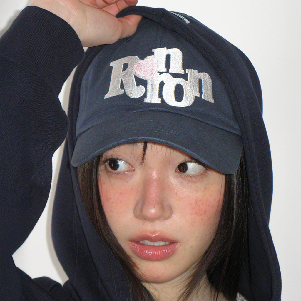 [RONRON] Heart Rr Symbol Stitch Ball Cap / 3Colors