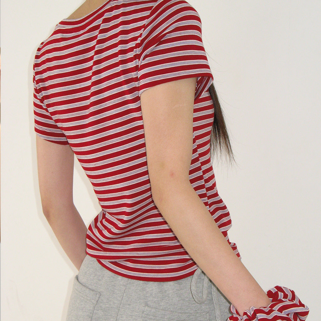 [RONRON] Scrunchie Set Slim Fit T-Shirt / 3 Colors