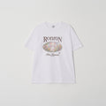 [RONRON] Flower Cat Over Fit T-Shirt / White