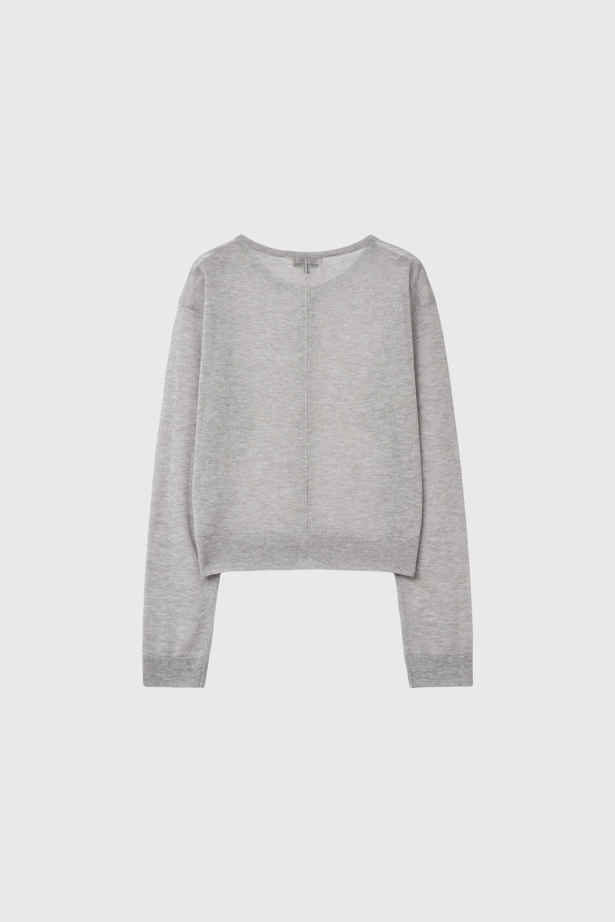 General Idea Packable Sheer Long Sleeve Cardigan Melange Grey detail 2