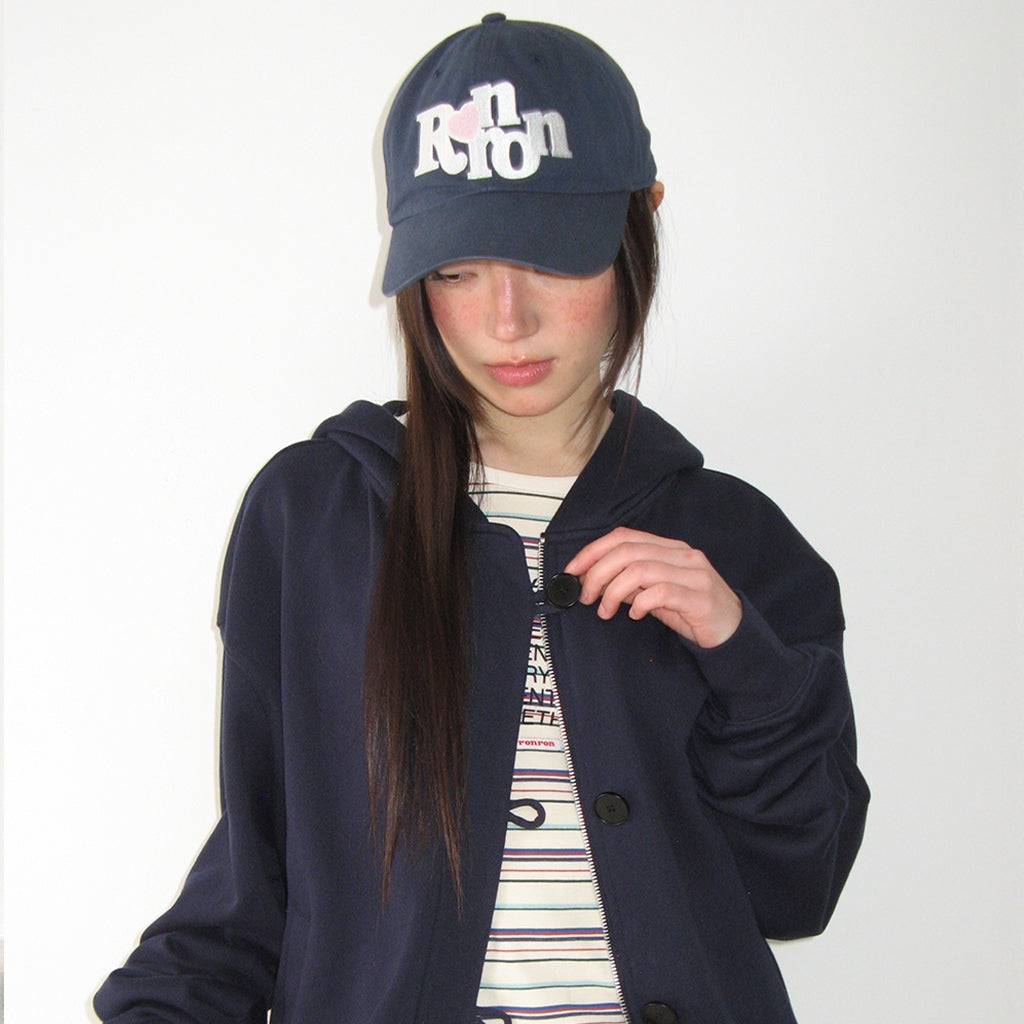 [RONRON] Heart RR Symbol Stitch Ball Cap / 3 Colors