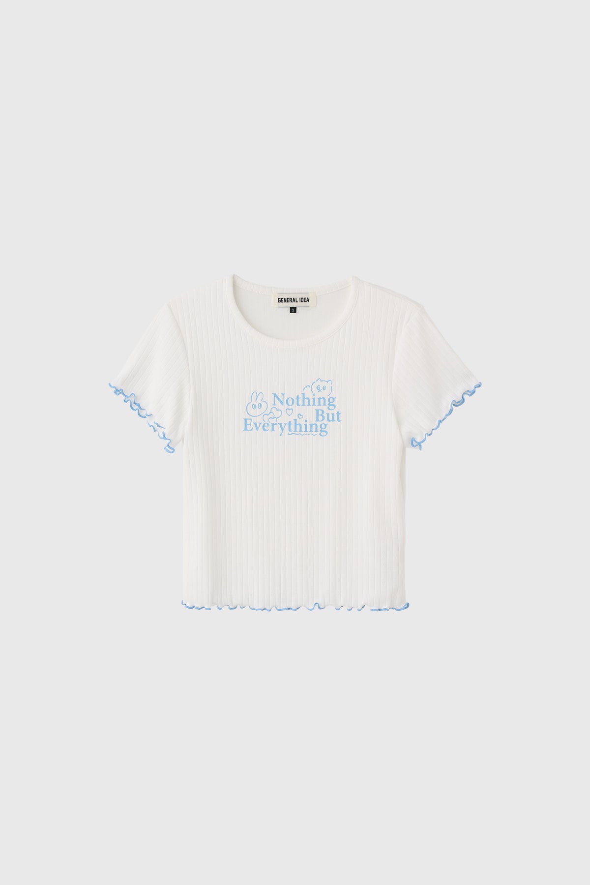 General Idea Eyelet Lettering Short Sleeve T-Shirt White detail