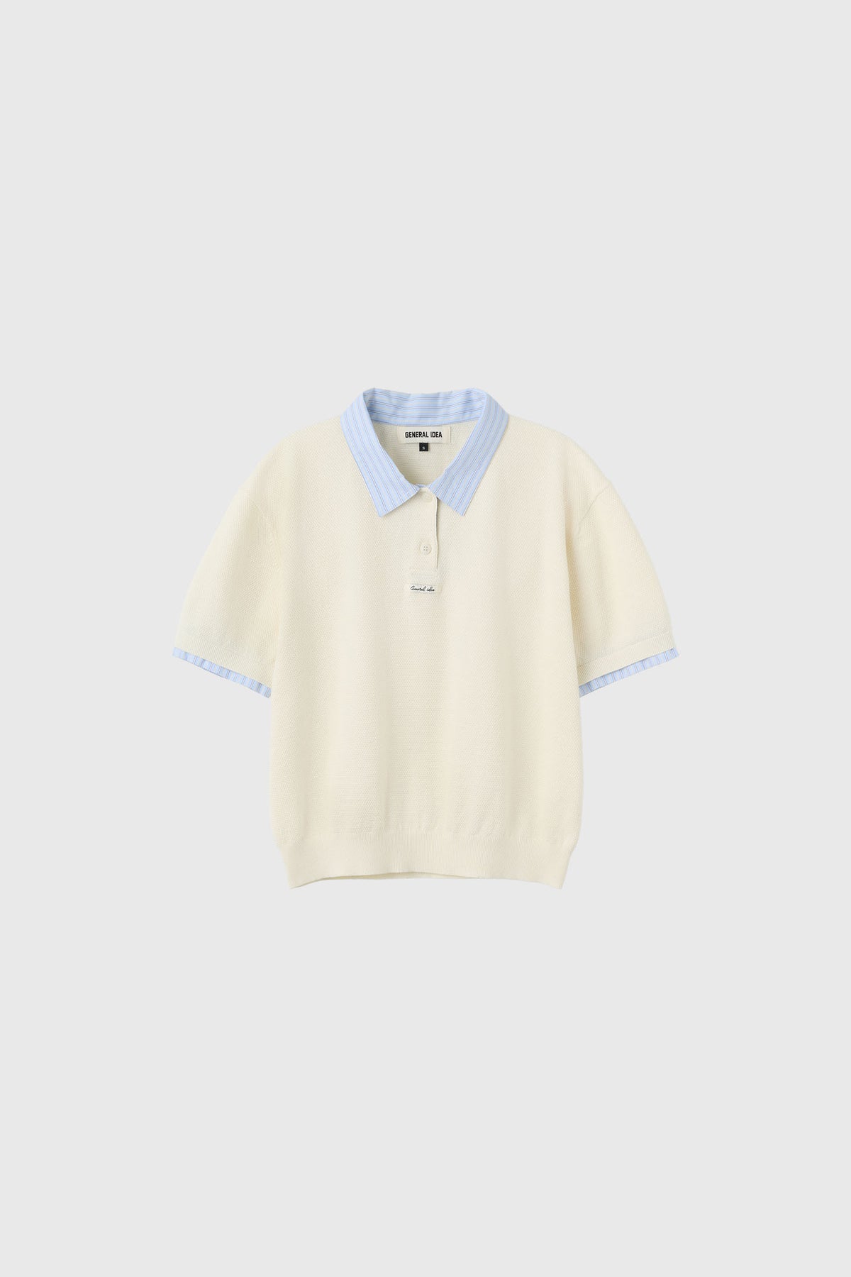 General Idea Shirt Collar Pique Half Knit Ivory detail 1