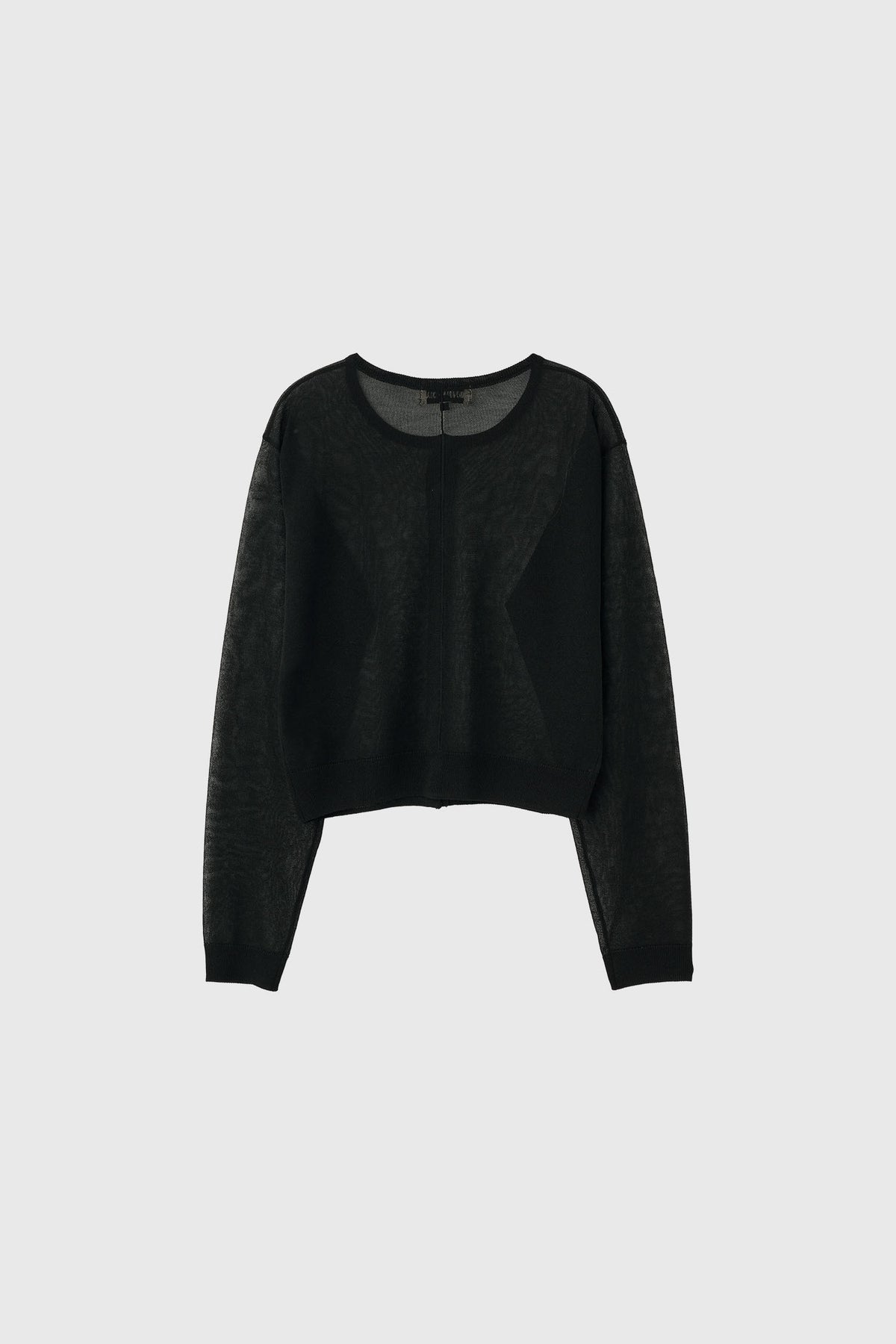 General Idea Packable Sheer Long Sleeve Cardigan Black detail 2