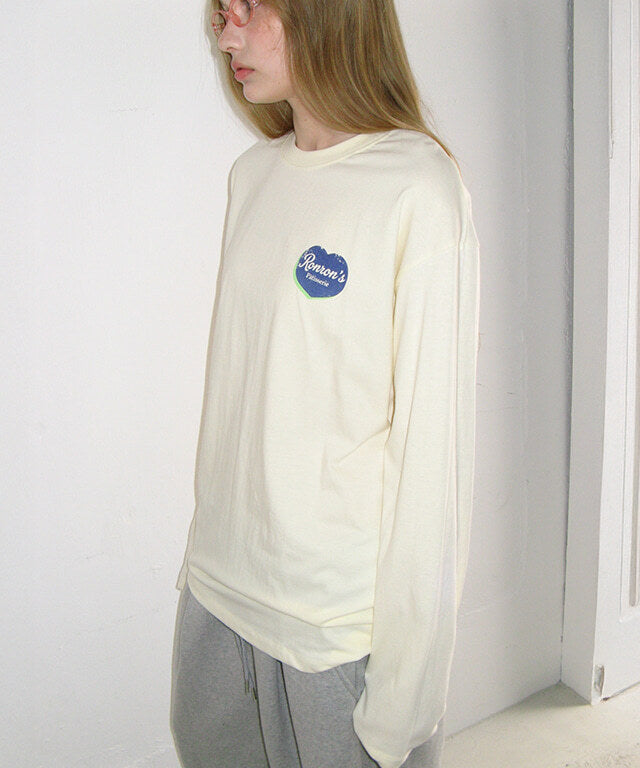 [RONRON] Heart Pastry Over Fit Long Sleeve / 3 Colors