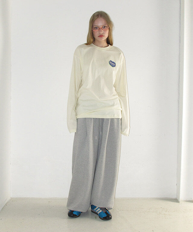 [RONRON] Heart Pastry Over Fit Long Sleeve / 3 Colors