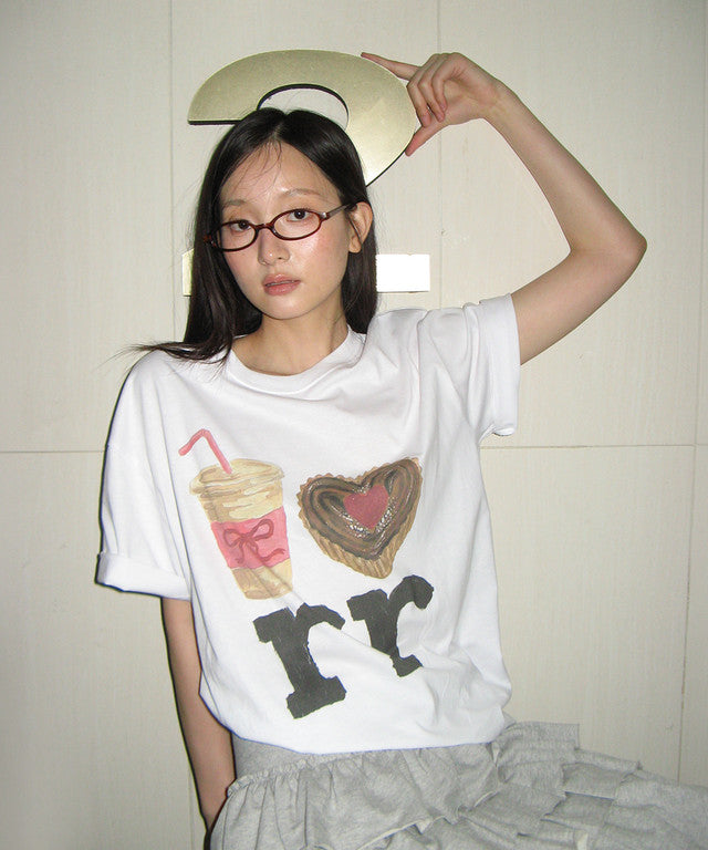 [RONRON] Dessert RR Over Fit T-Shirt / 2 Colors