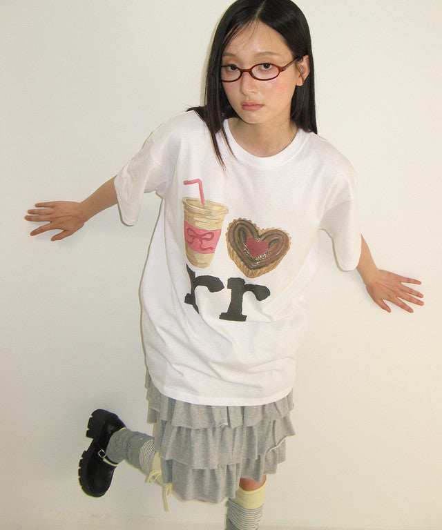 [RONRON] Dessert RR Over Fit T-Shirt / 2 Colors