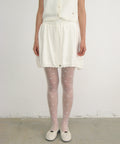 [RONRON] Scallop Trim Knit Mini Skirt / 2 Colors
