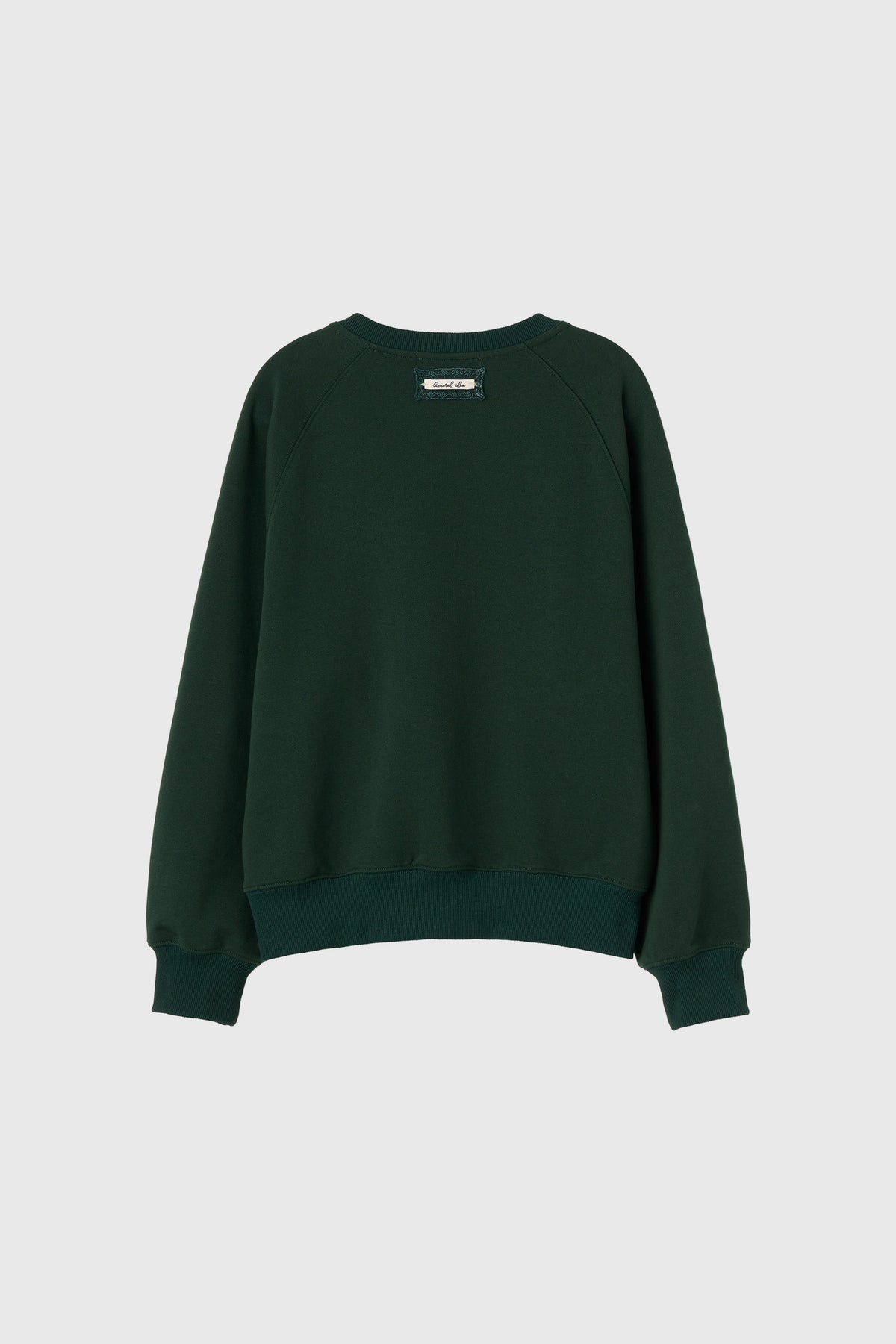 General Idea Lettering V-Neck Sweatshirt Green detail 2