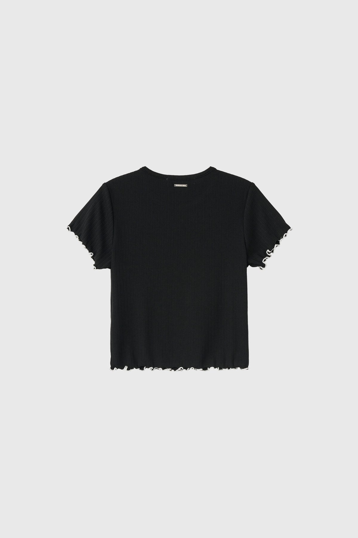 General Idea Eyelet Lettering Short Sleeve T-Shirt Black detail 2