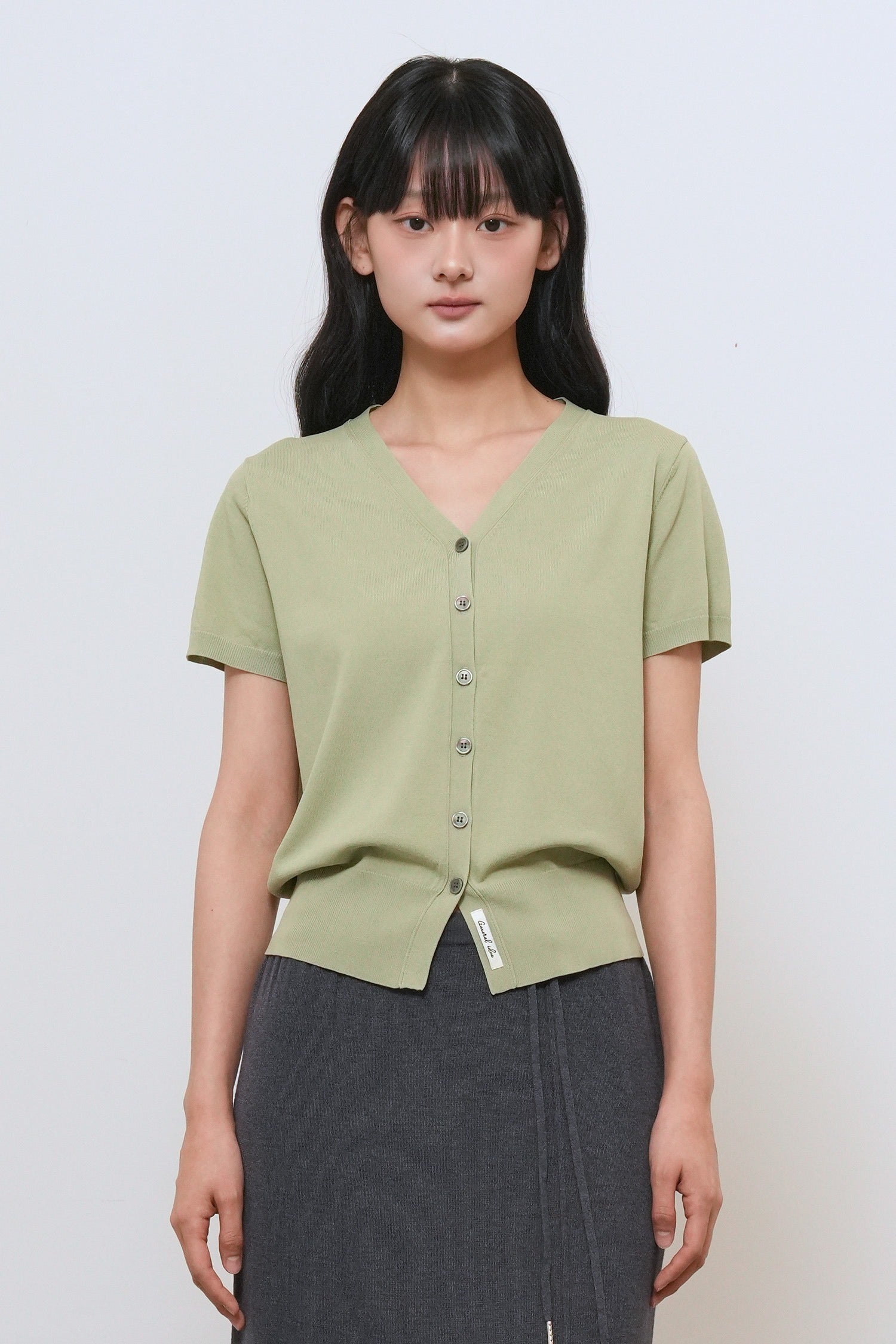 [General Idea] Cool Essential Half Cardigan / Sage Mint