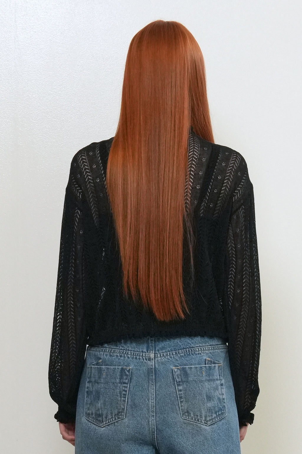 [General Idea] Punching Ruffle Sleeveless Cardigan Set / Black