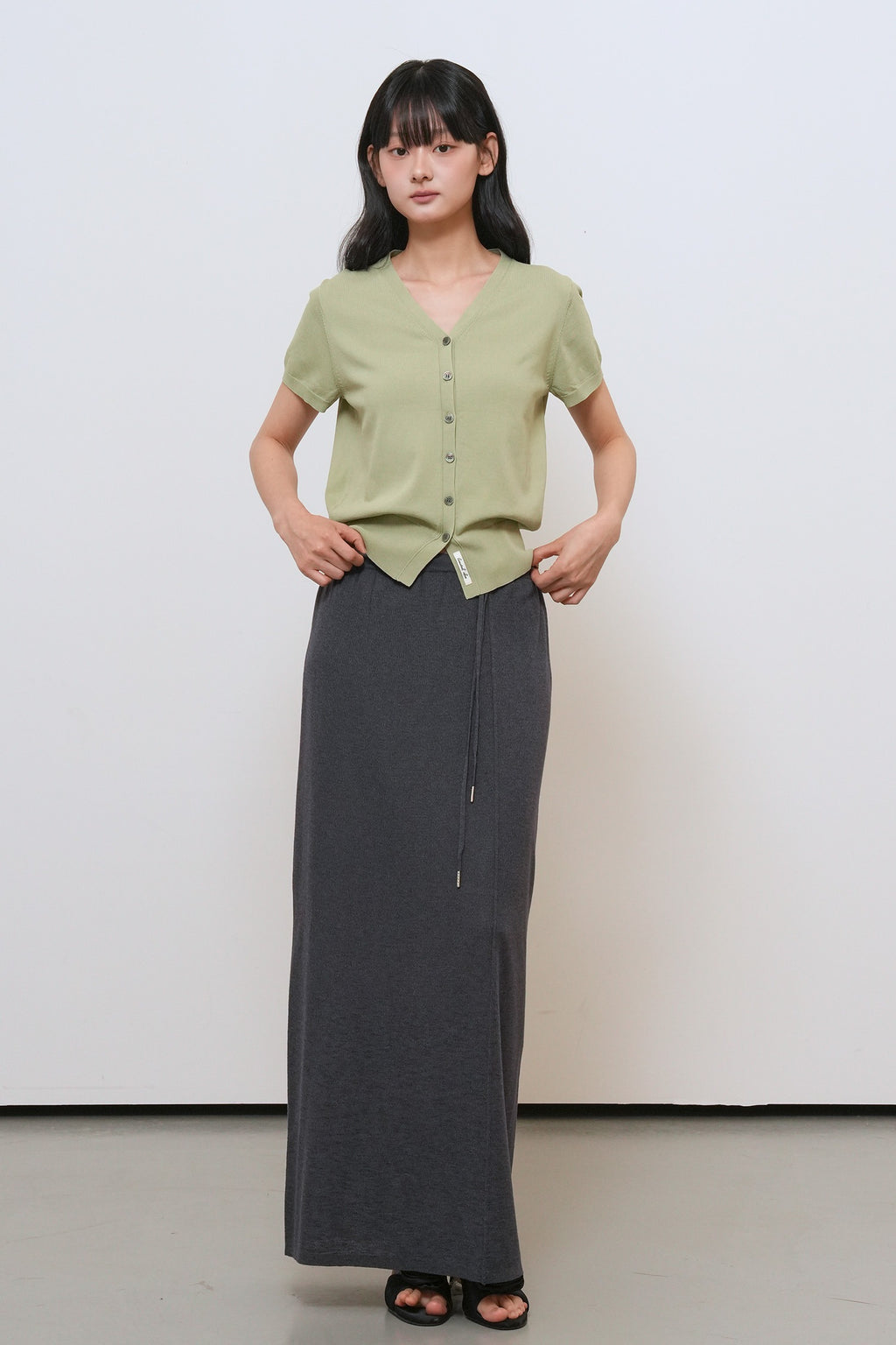 [General Idea] Cool Essential Half Cardigan / Sage Mint