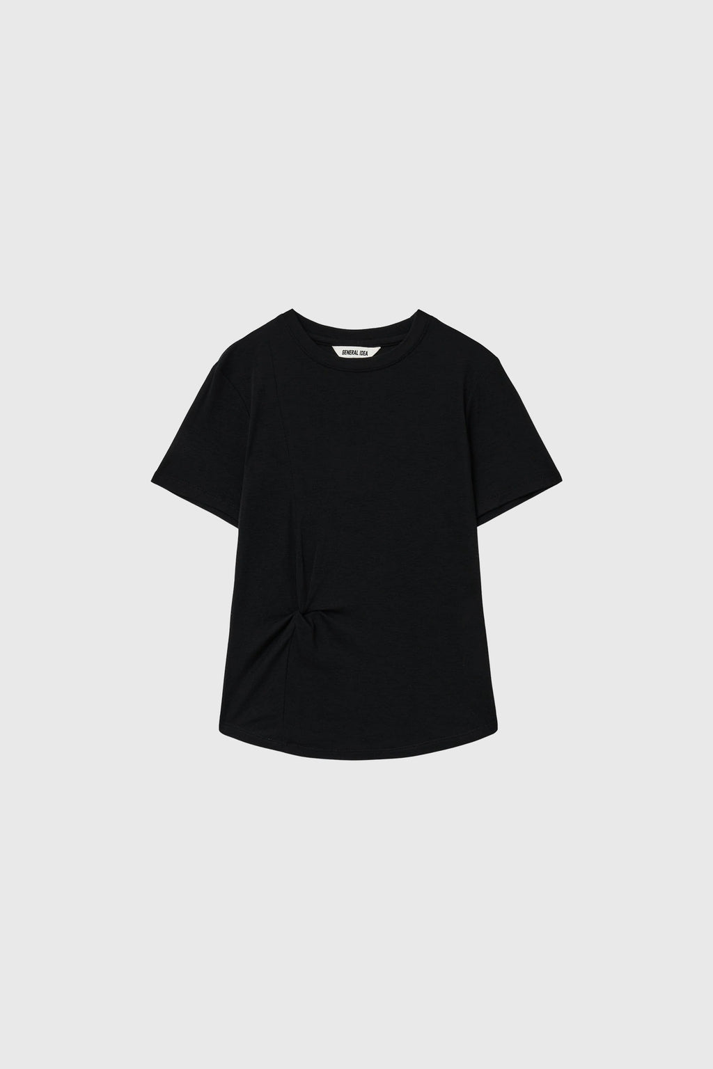 [General Idea] Acetate Twist Short-Sleeve T-Shirt / Black