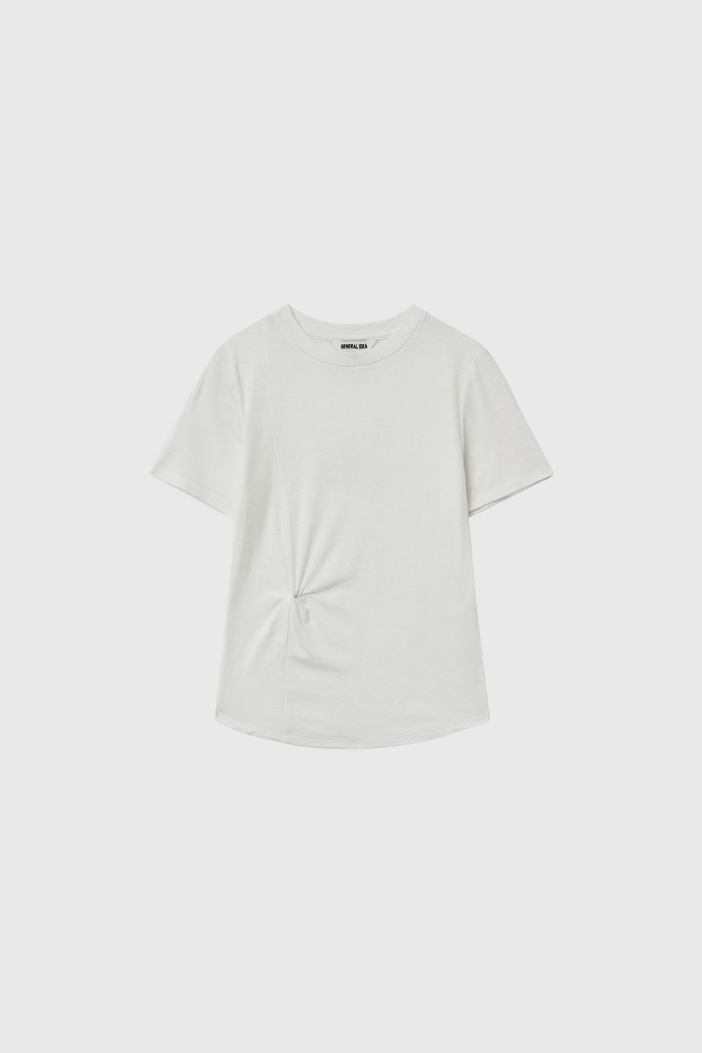 [General Idea] Acetate Twist Short-Sleeve T-Shirt / White