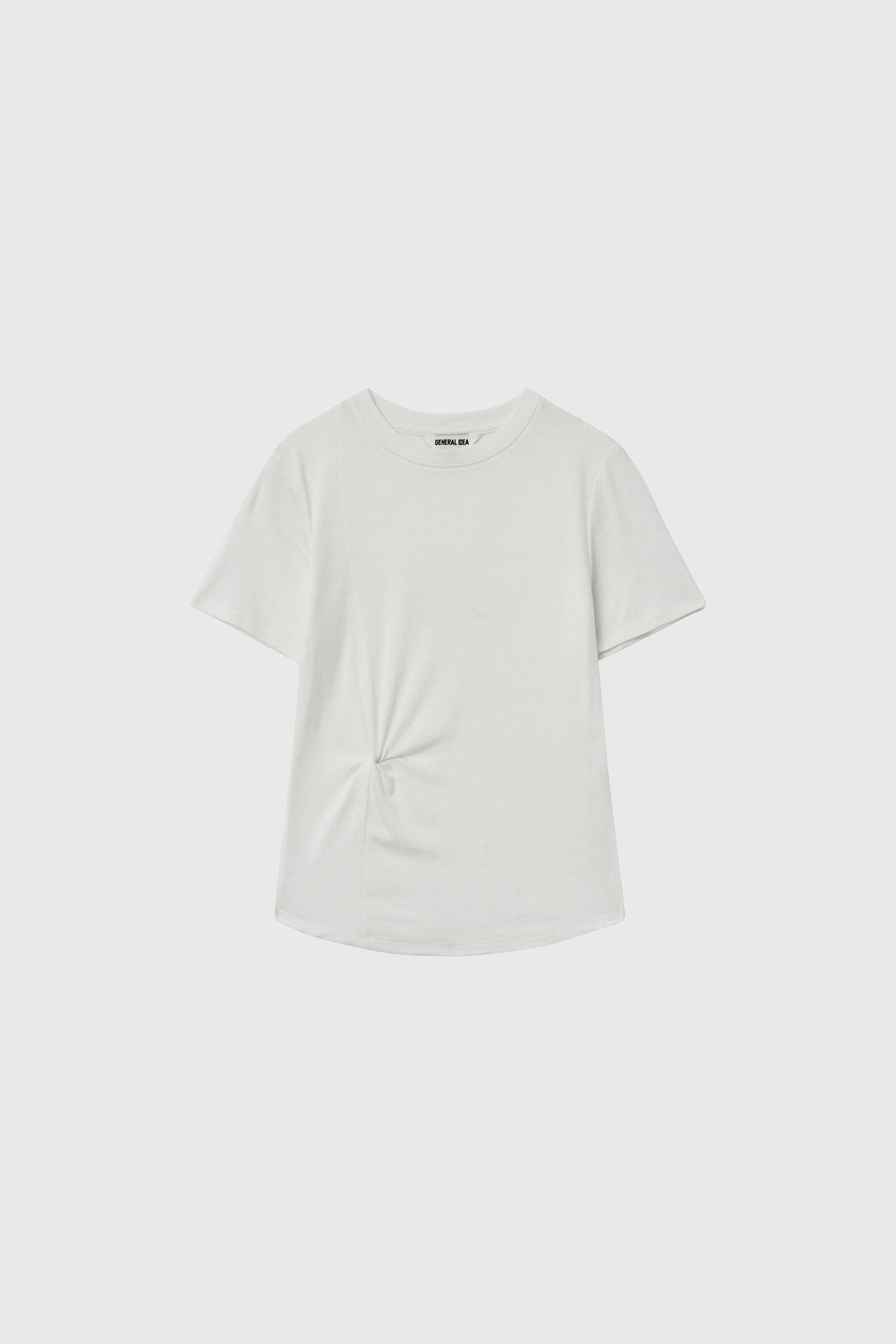 [General Idea] Acetate Twist Short-Sleeve T-Shirt / White
