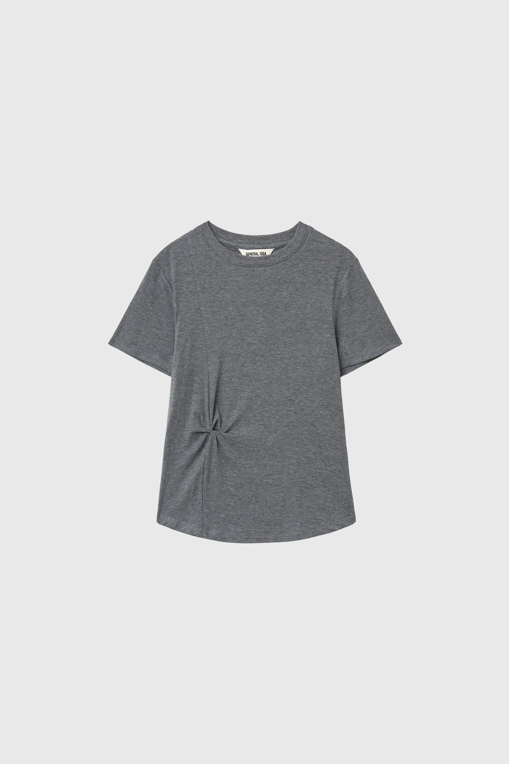 [General Idea] Acetate Twist Short-Sleeve T-Shirt / Charcoal