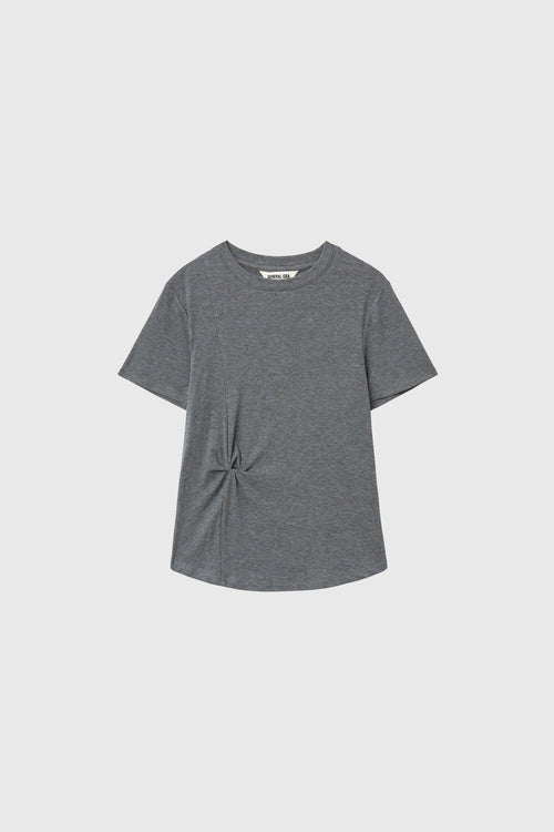 General Idea Acetate Twist Short-Sleeve T-Shirt Charcoal
