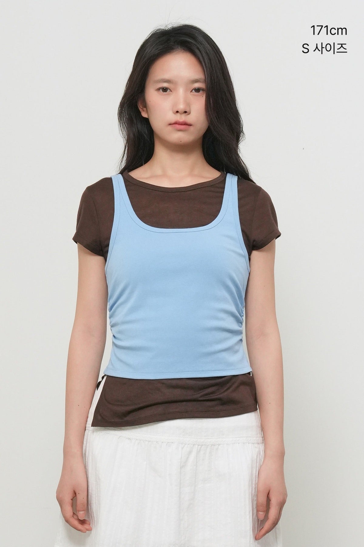 General Idea Two Way Color Layered T-Shirt Sky Blue detail 1