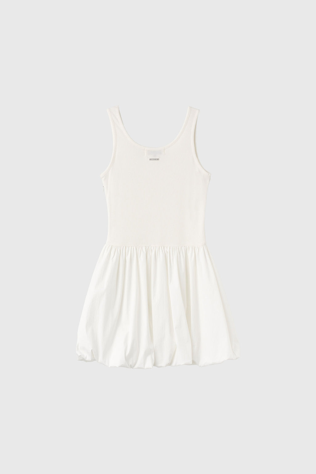 [General Idea] Jersey Top Balloon Mini Dress / White
