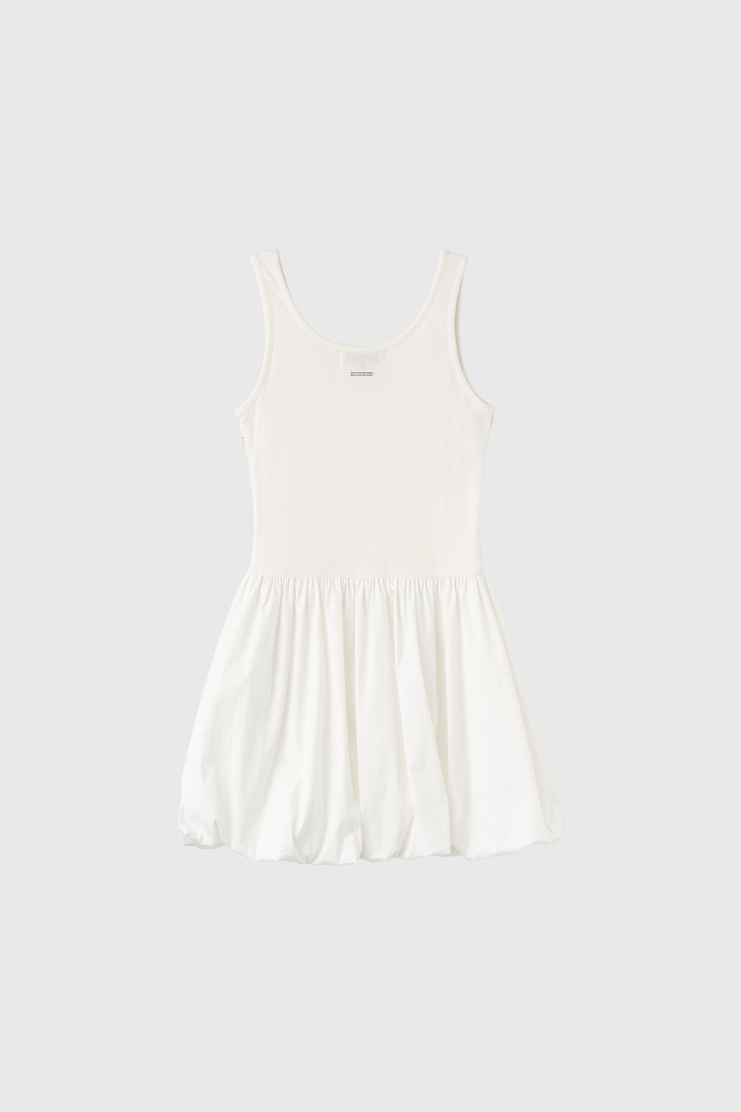 [General Idea] Jersey Top Balloon Mini Dress / White