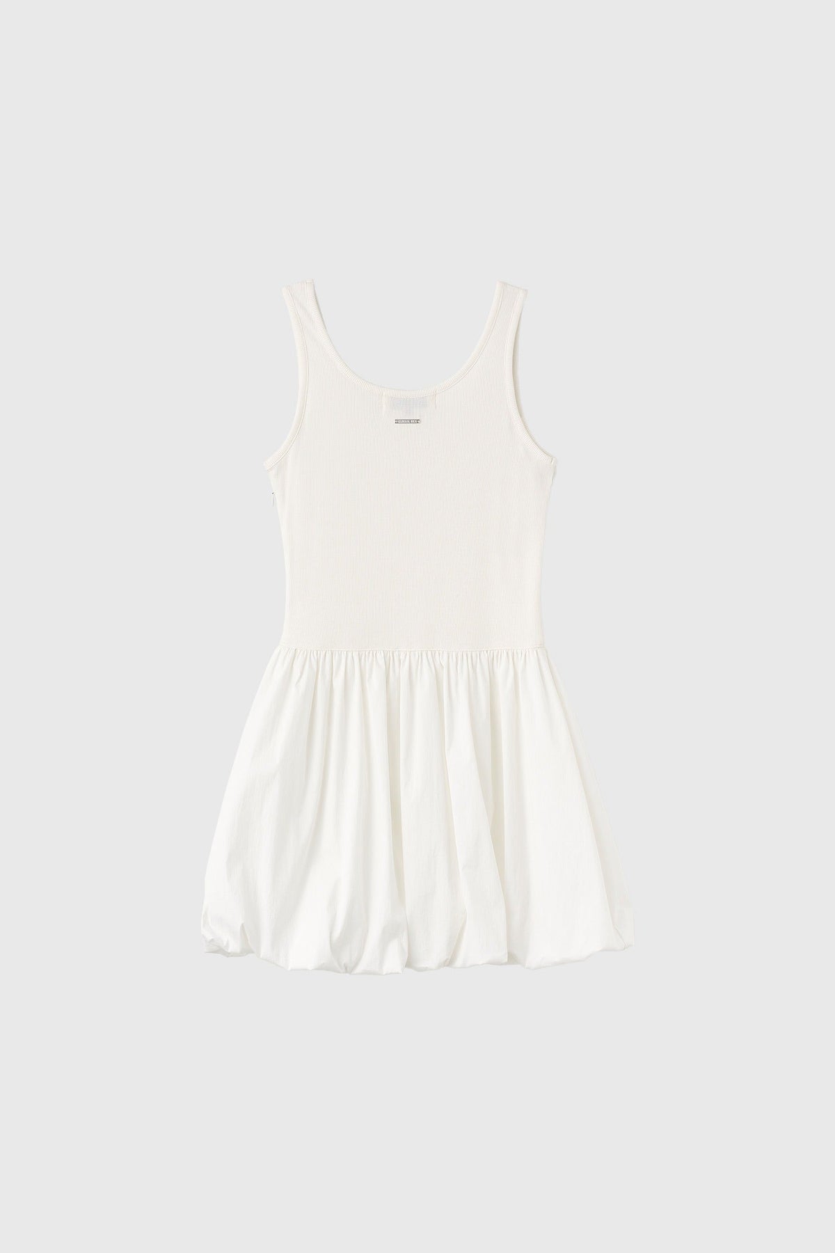 General Idea Jersey Top Balloon Mini Dress White detail 3