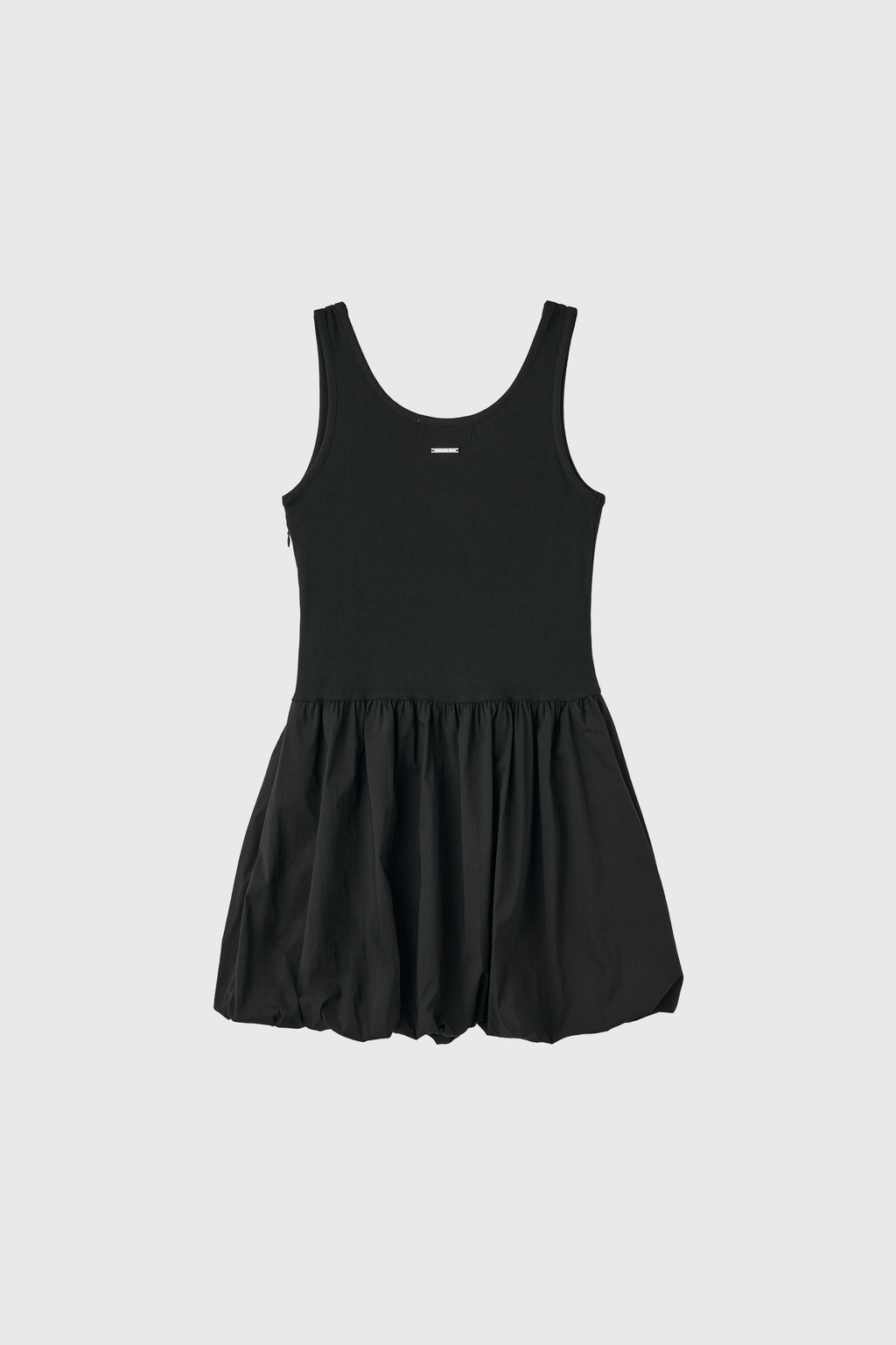[General Idea] Jersey Top Balloon Mini Dress / Black