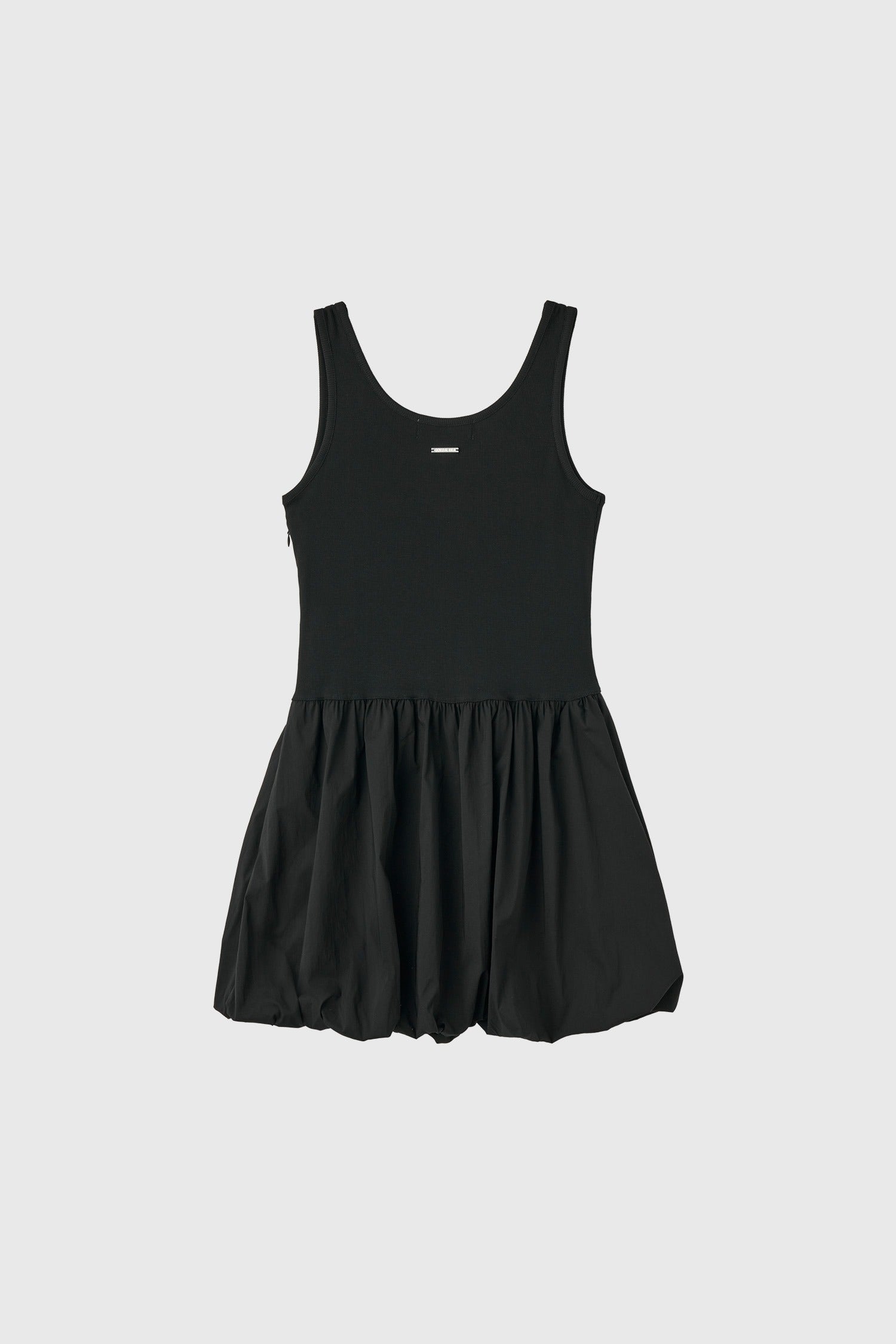 [General Idea] Jersey Top Balloon Mini Dress / Black
